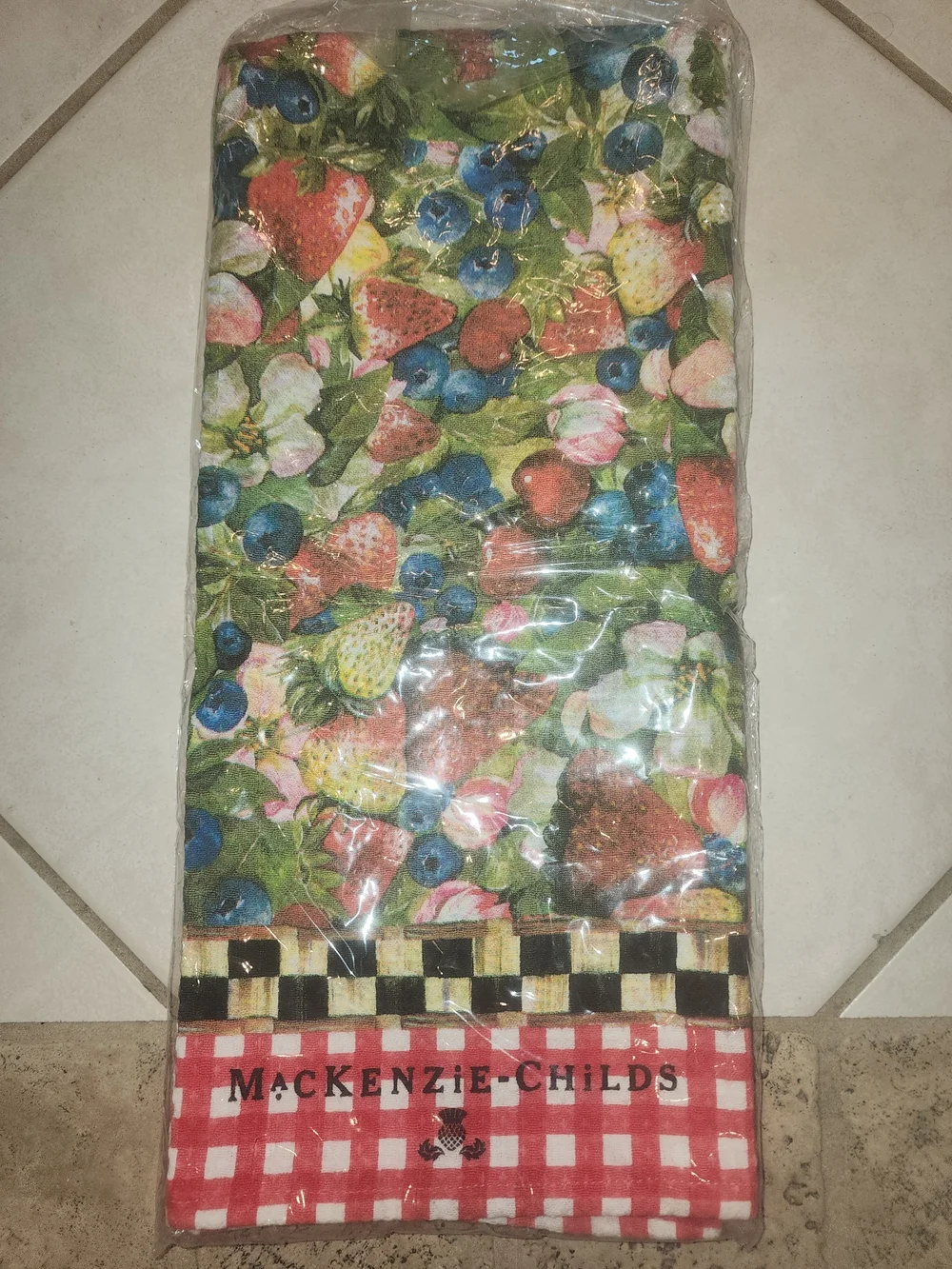 MacKenzie-Childs Berries & Blossoms Kitchen Towel